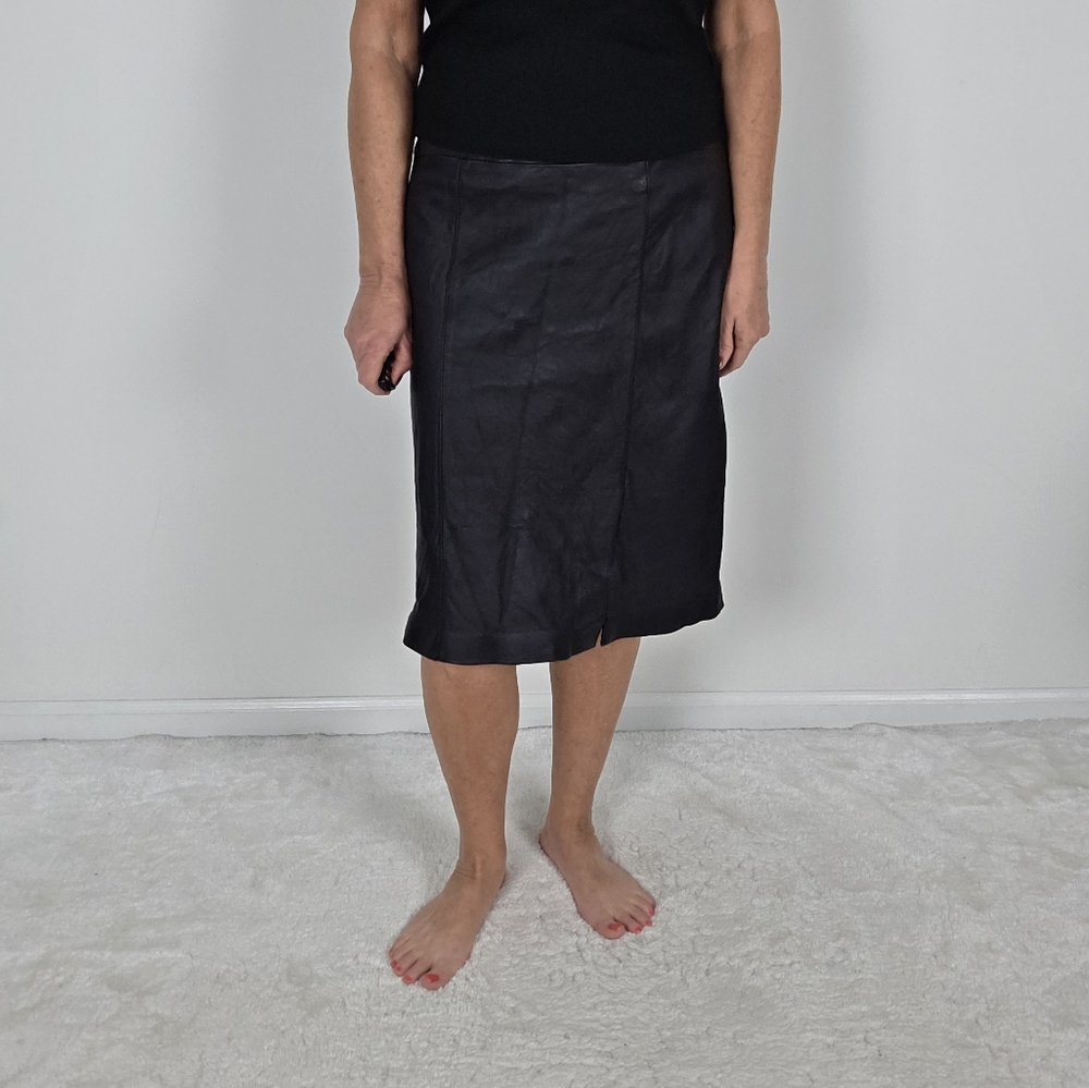 Vintage Leather Jaclyn Smith Pencil Skirt size 8